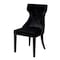 Manhattan Comfort Reine Velvet Dining Chair (Set of Two) in Black and Walnut DC007-BK - alternate 3